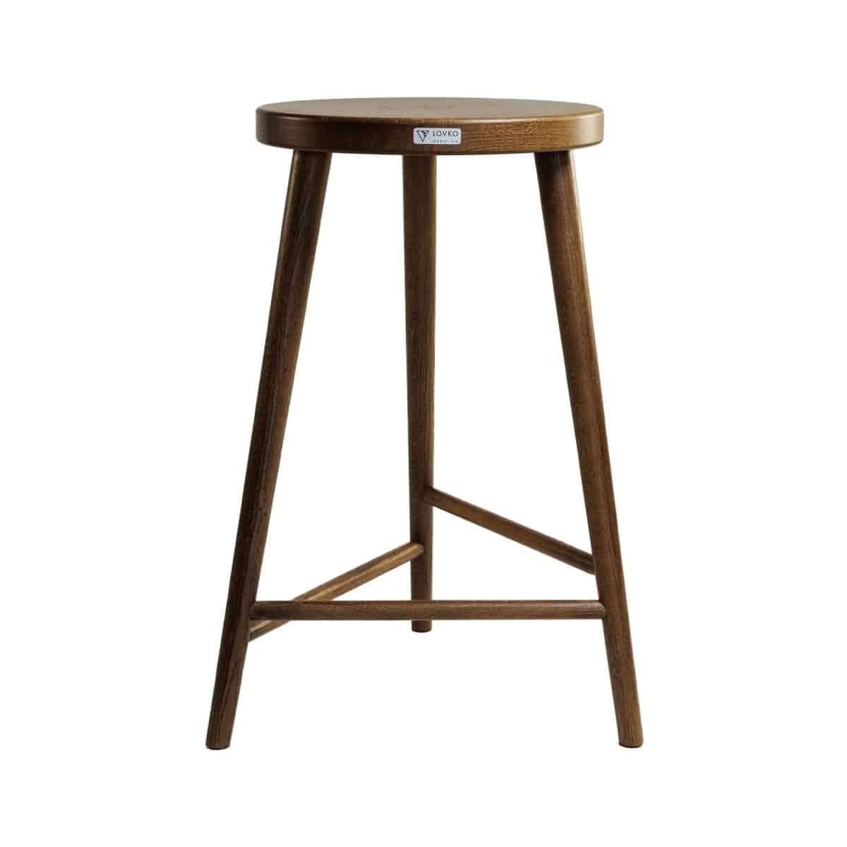 Halbhoher Barhocker Nr. 3, Eiche dunkel – Bild 2