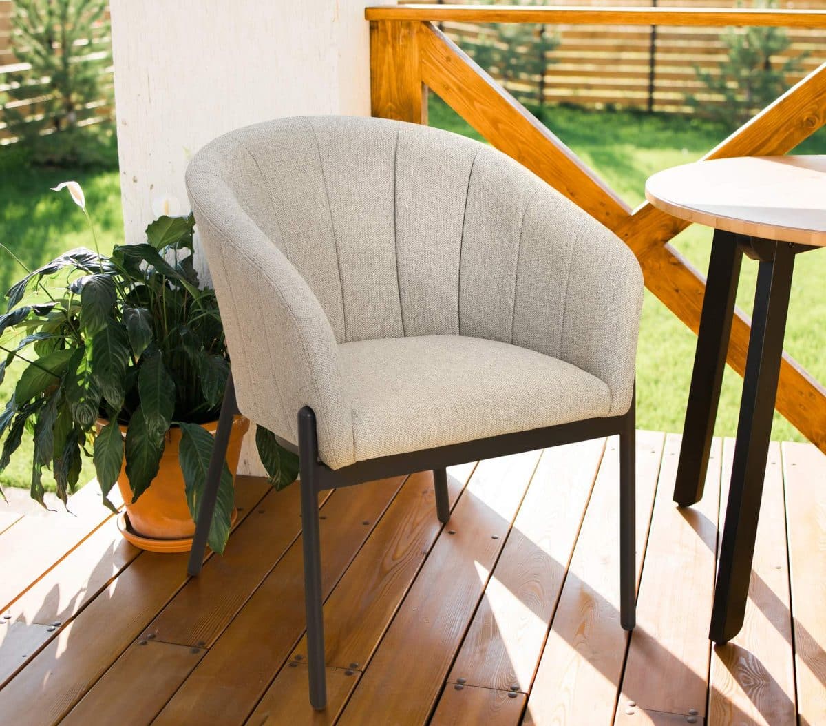 Biscayne Armstuhl - creme – Bild 2
