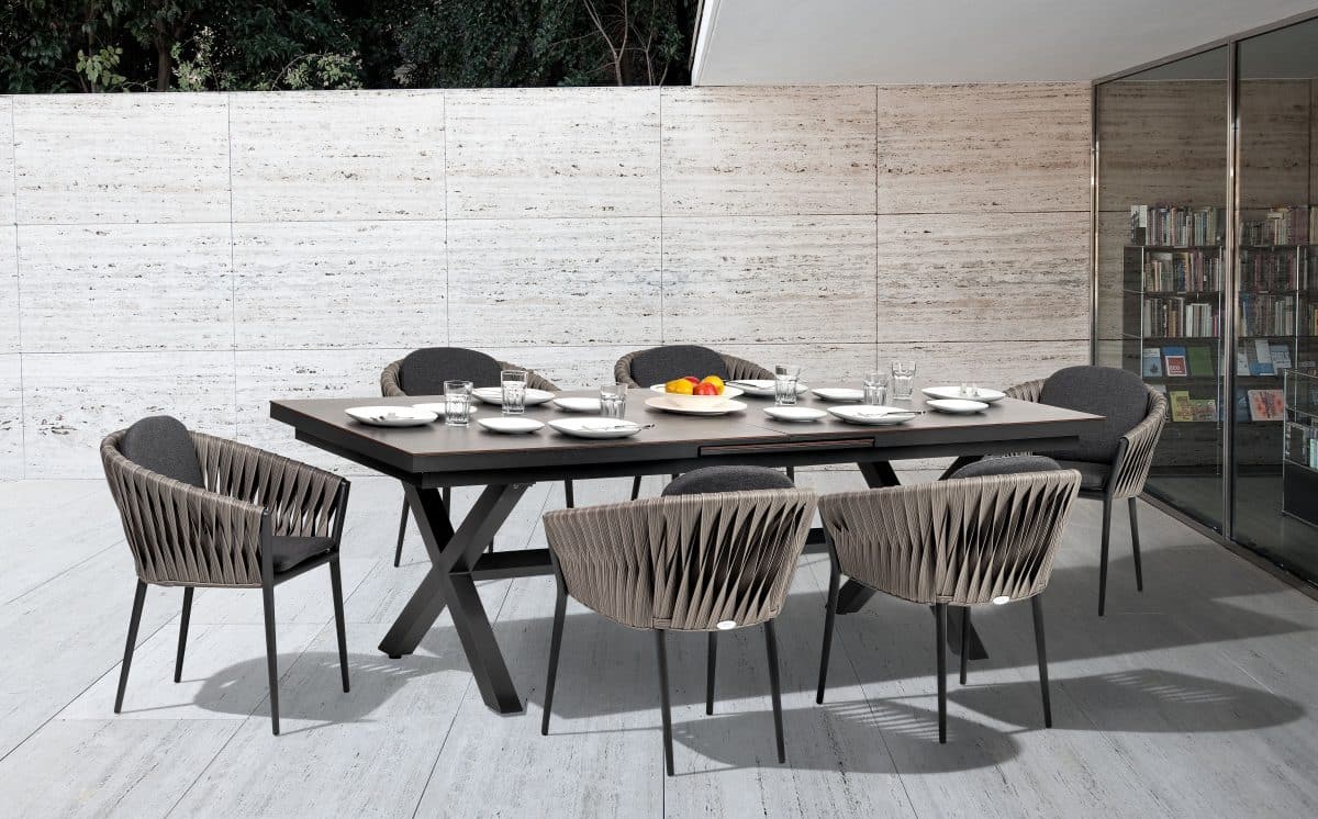 Long Island Tisch - anthrazit - 100x240-300 – Bild 7