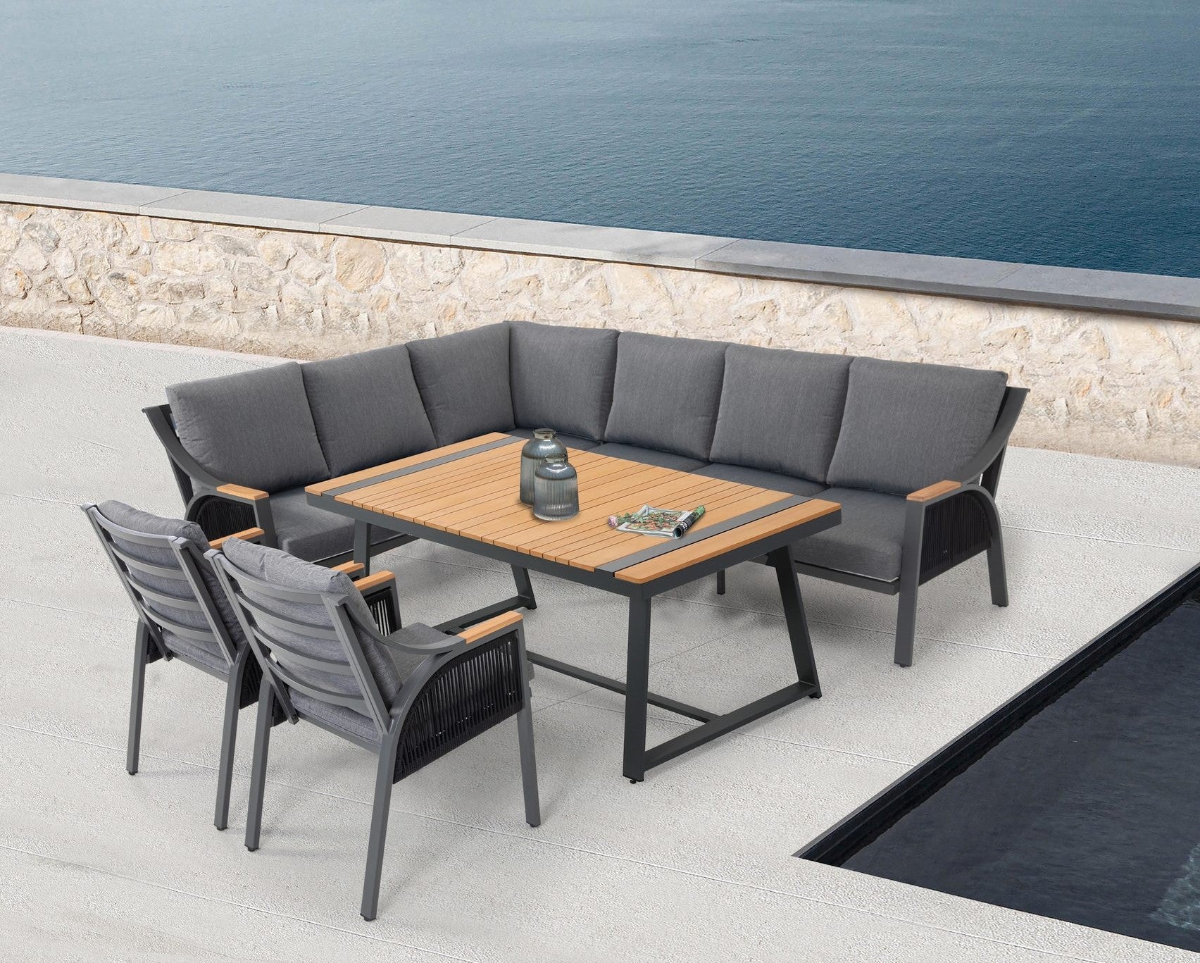 Phoenix-Eckbankgruppe-Gartenmoebel_1_bc8a2358-f2a9-4b15-9b3b-2db322d5505e Eckbankgruppe Pisa dunkel – Bild 1