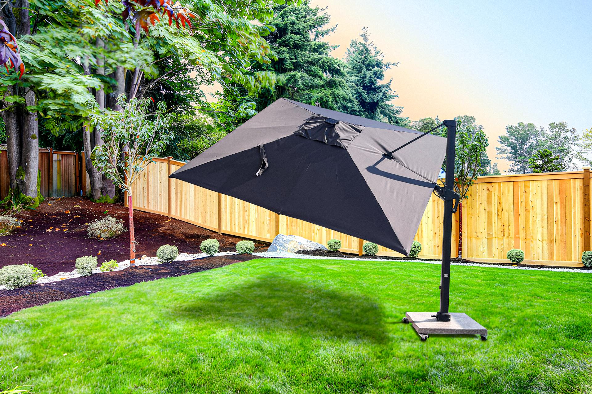 Ruffy-grau-Sonnenschirm-Gartenmoebel_1 Pendelschirm Roma-Deluxe grau โ Bild 1