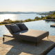 Doppelliege Saint Tropez anthrazit MIT ROLLEN