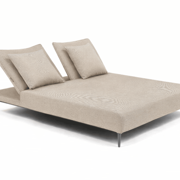 Doppelliege Saint Tropez creme MIT ROLLEN