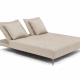 Doppelliege Saint Tropez creme MIT ROLLEN