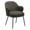 Kastanienbraunes Bouclé, schwarze Metallbeine