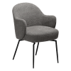 Pebble Erde Bouclé, schwarze Drehbeine