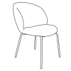 Pebble Erd Bouclé, schwarze Beine