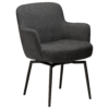 Schiefergrau Bouclé, antik pewter Drehbeine