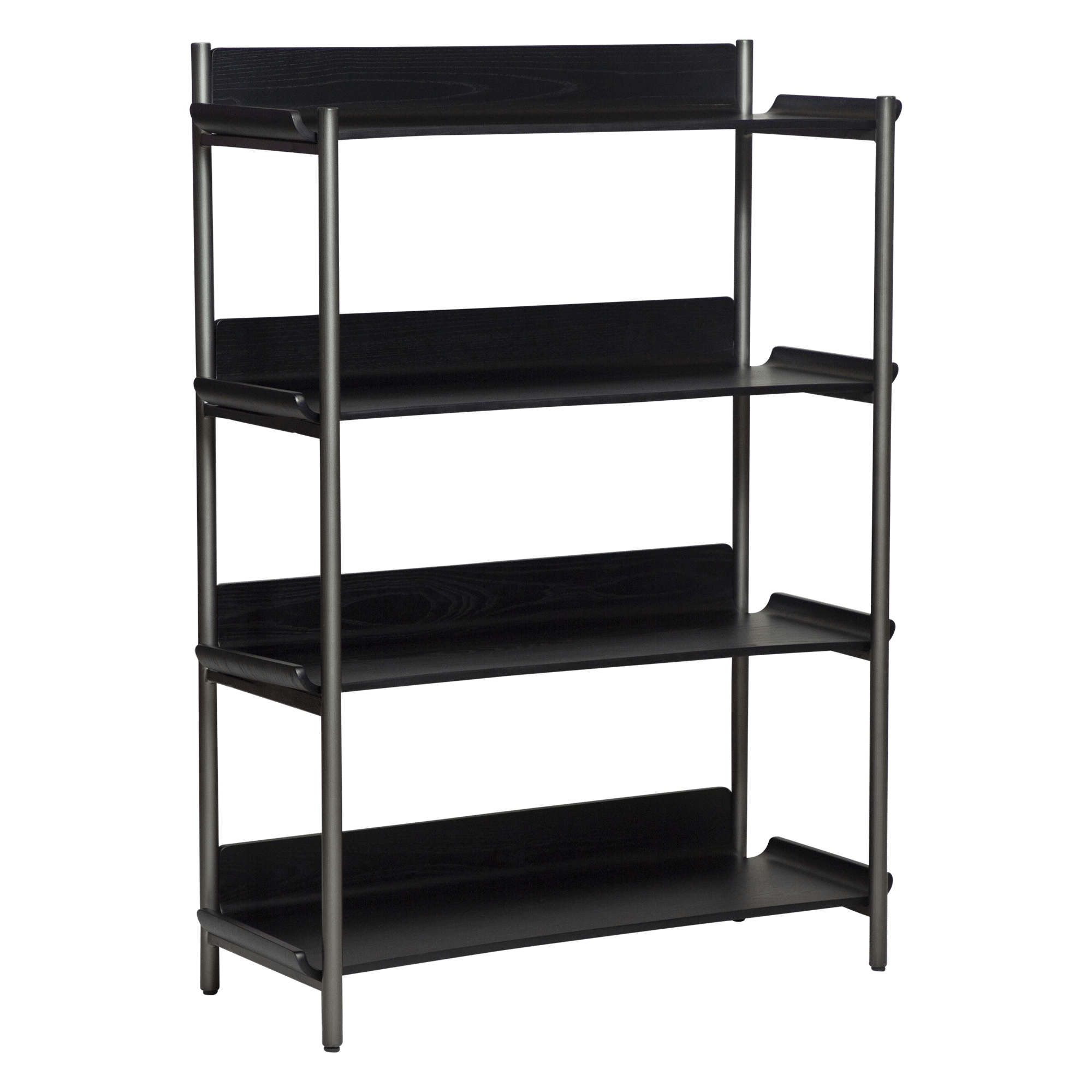 friyay-4-shelves-black-stained-ash-veneer-shelves-_900800100-01-main FRIYAY 4 Regale – Bild 1