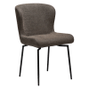 Dunkelbraunes Bouclé, schwarze Drehbeine