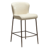 Frosted Mandel Bouclé, antikmessingfarbene Beine