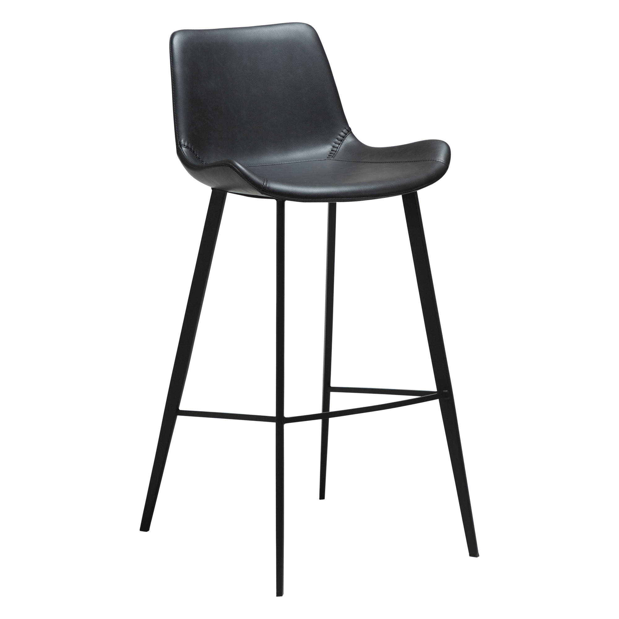 hype-bar-stool-raven-black-faux-leather-w-black-metal-legs_200690633-01-main HYPE Barhocker – Bild 1
