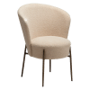 Frosted Almond Bouclé, antike Messingbeine