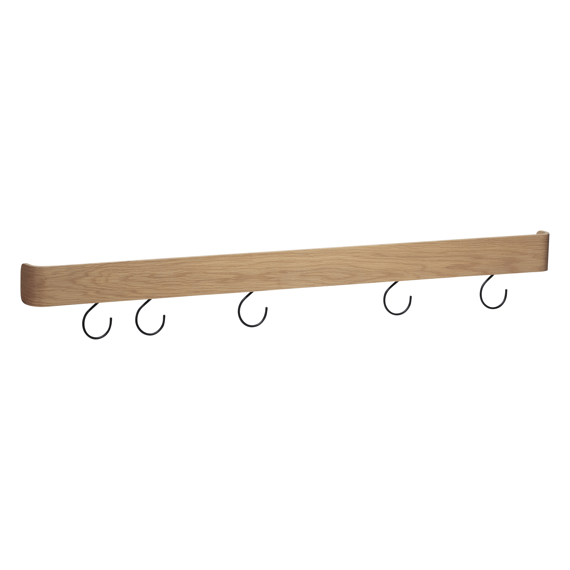 protopia-rack-small-whitewashed-oak-w-black-metal_500100100-01-main-with-hooks PROTOPIA Regal klein – Bild 1