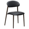Raven Black Kunstleder, moka-farbenes Holz