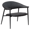 Raven Schwarz Bouclé mit schwarzen Beinen
