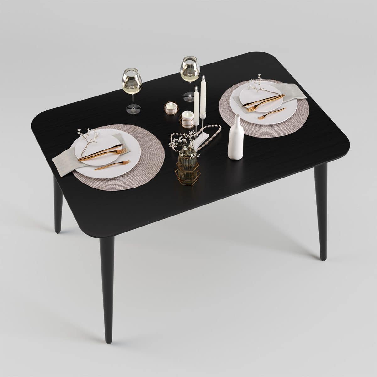 Tisch DAN 120 x 80, schwarz – Bild 2
