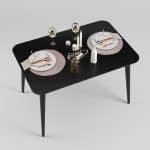 Tisch DAN 120 x 80, schwarz – Bild 2