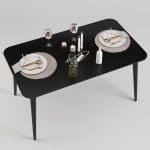 Tisch DAN 140 x 80, schwarz – Bild 2