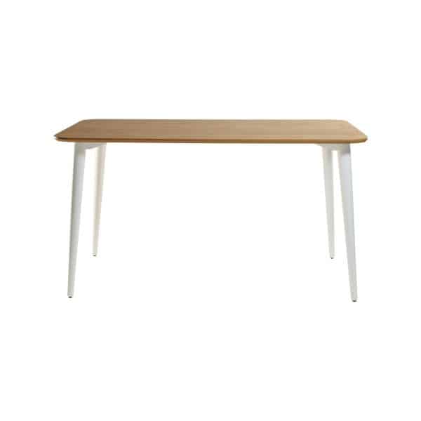 Tisch Dan 140 x 80 aus naturbelassenem Eichenholz / weiß