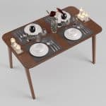 Esstisch Floki 80 × 140 cm, dunkle Walnuss – Bild 4