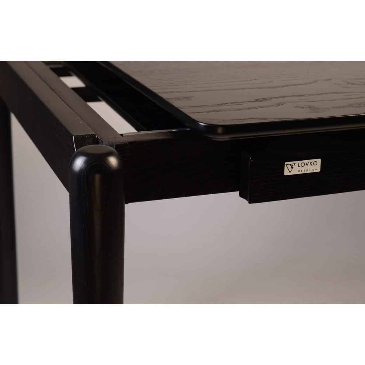 Ausziehbarer Tisch ECLIPSE 130+60 x 80, schwarz – Bild 8