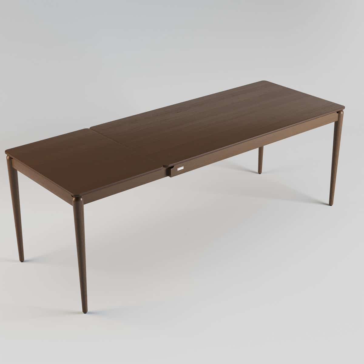 Ausziehbarer Tisch ECIPSE 130+60 x 80, Dunkelwalnuss – Bild 4
