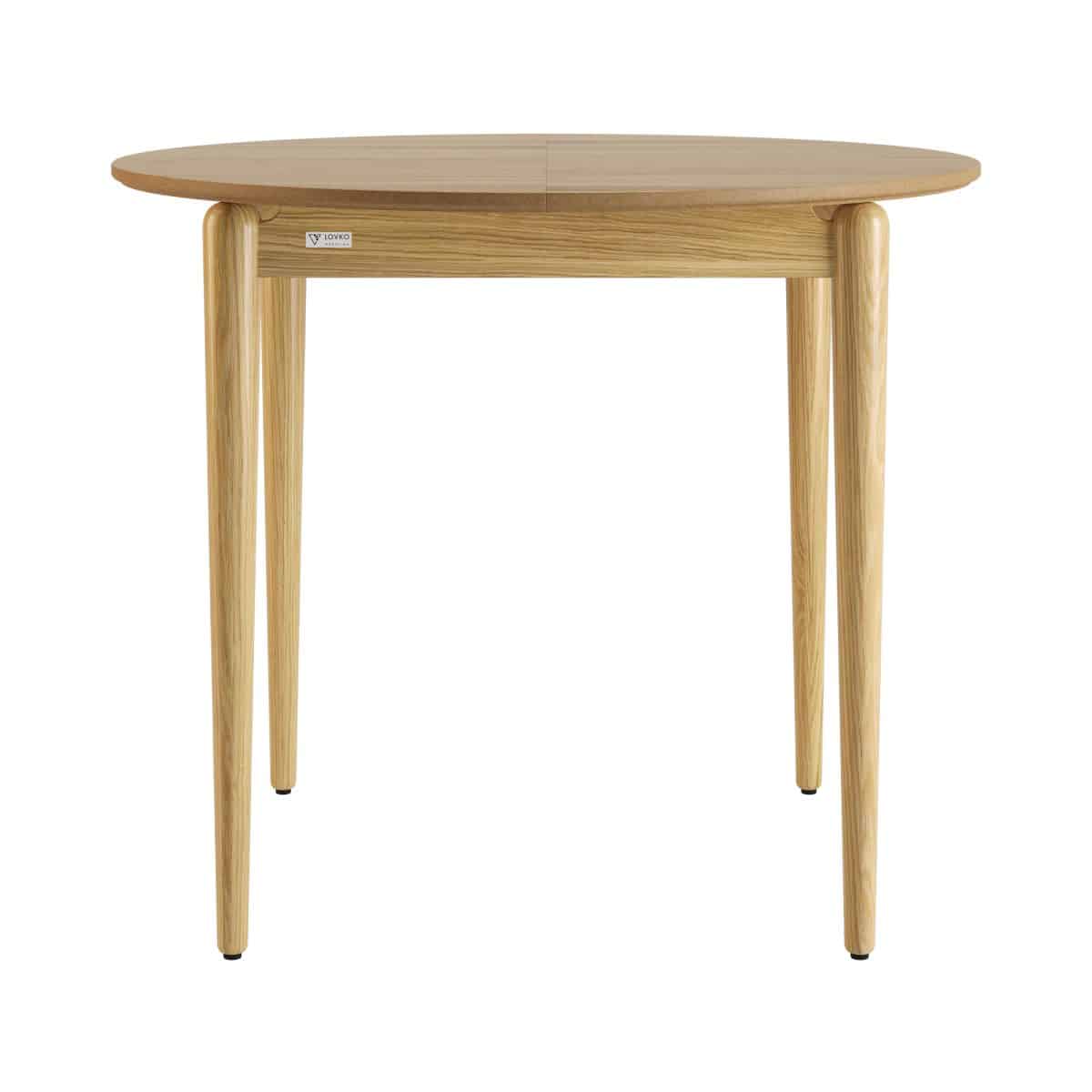 Ausziehbarer Tisch Eclipse d-100+40, naturbelassenes Eichenholz – Bild 2