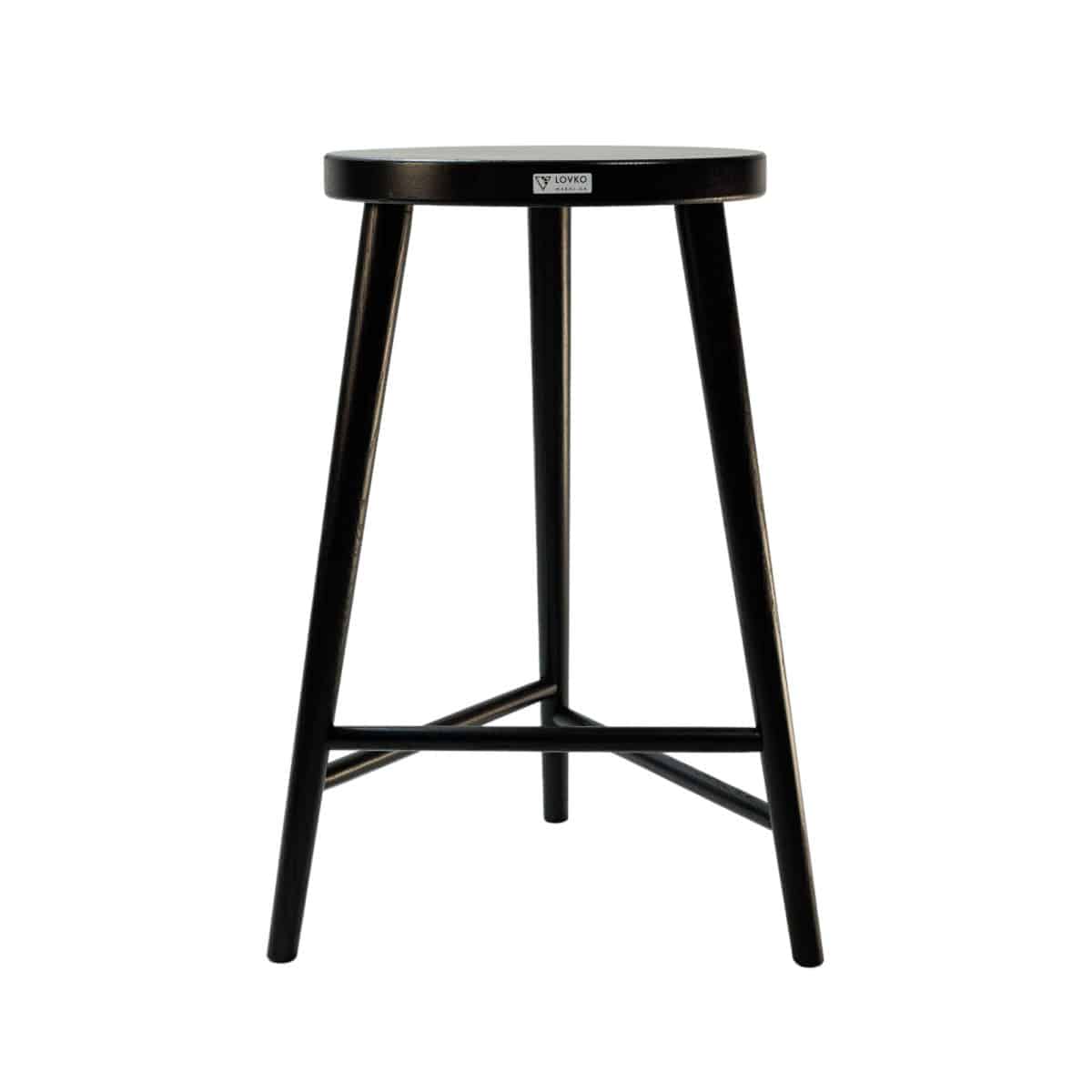 Halbhoher Barhocker Nr. 3, schwarz – Bild 2