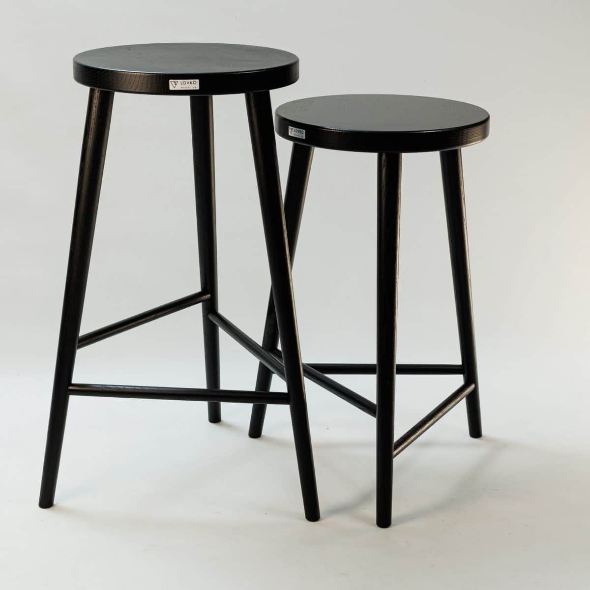 Halbhoher Barhocker Nr. 3, schwarz – Bild 6