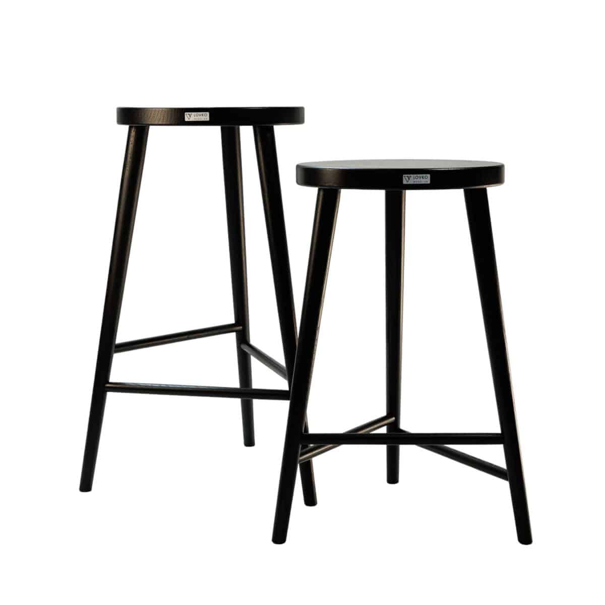 Halbhoher Barhocker Nr. 3, schwarz – Bild 4