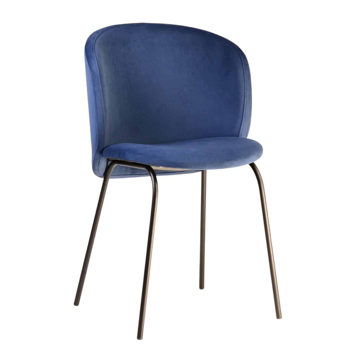 Stuhl Lilo blauer Samt – Bild 2