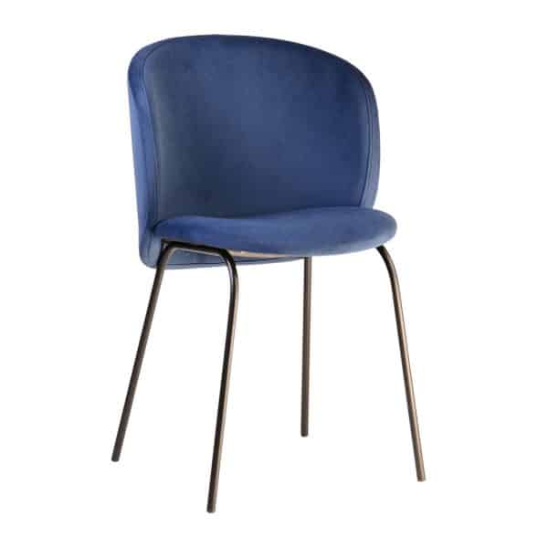 Stuhl Lilo blauer Samt