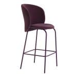 Halbhoher Barstuhl Lilo Exclusive Terracotta Velvet – Bild 3