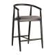 Halbhoher Barstuhl Mamont schwarz / Austin 19