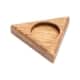 Kerzenhalter aus Holz DREIECK hell, 9 x 8 cm