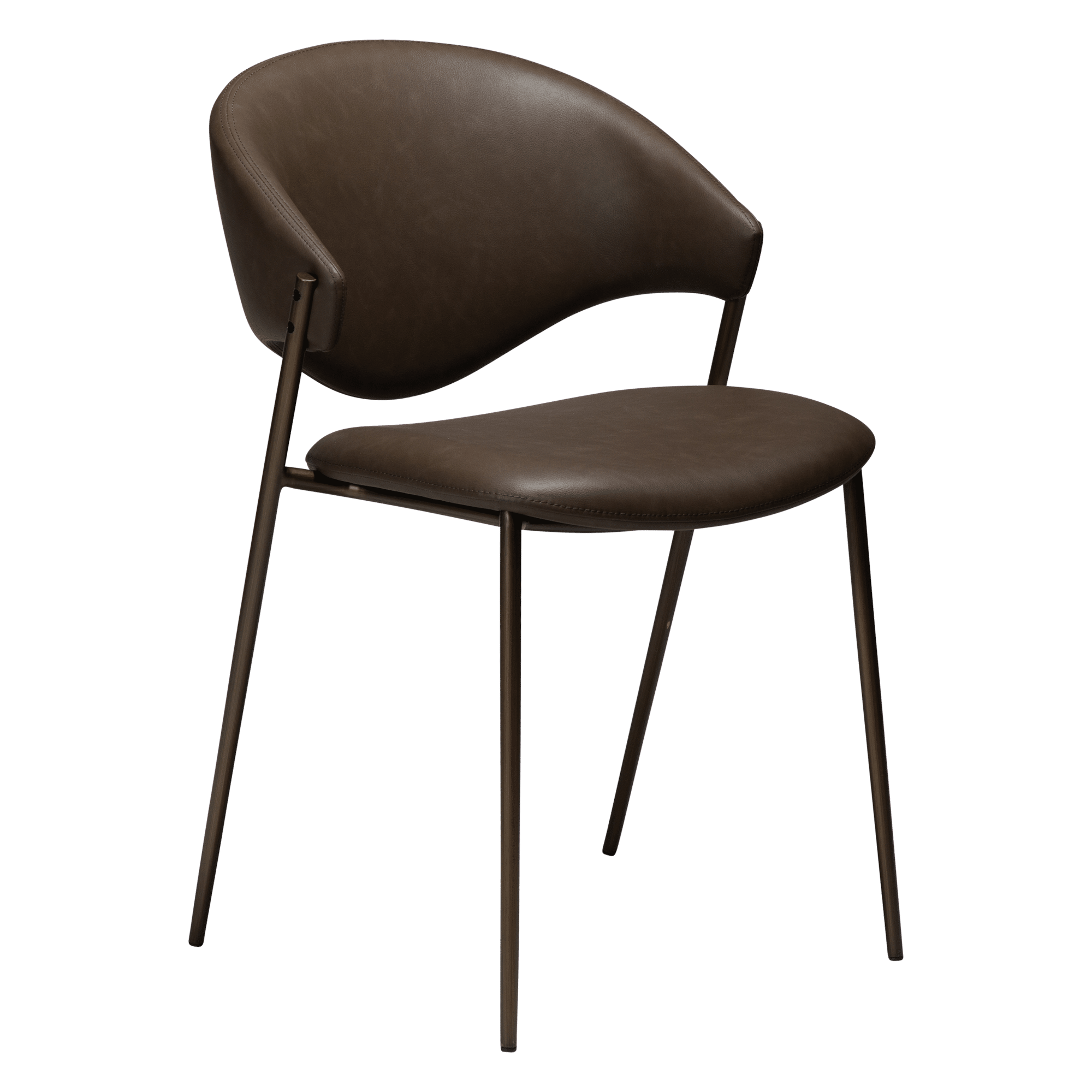 zone-chair-major-brown-faux-leather-w-antique-brass-legs_100107400-01-main ZONE Stuhl – Bild 1
